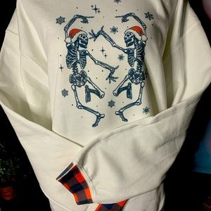 Dancing skeleton Christmas crewneck sweatshirt